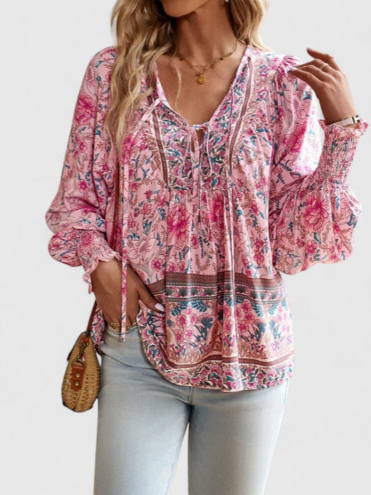 Women’s Floral Puff Sleeve Blouse