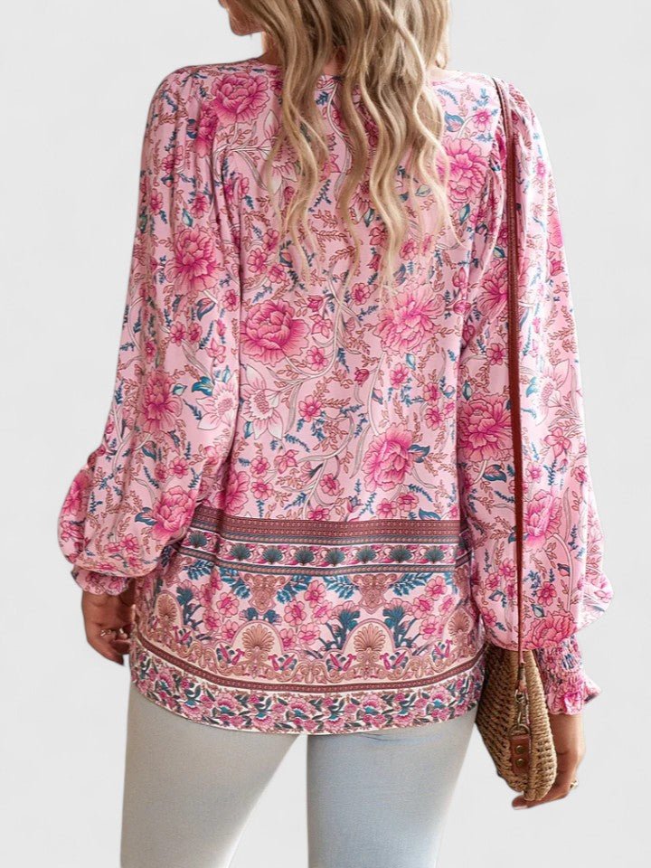 Women’s Floral Puff Sleeve Blouse