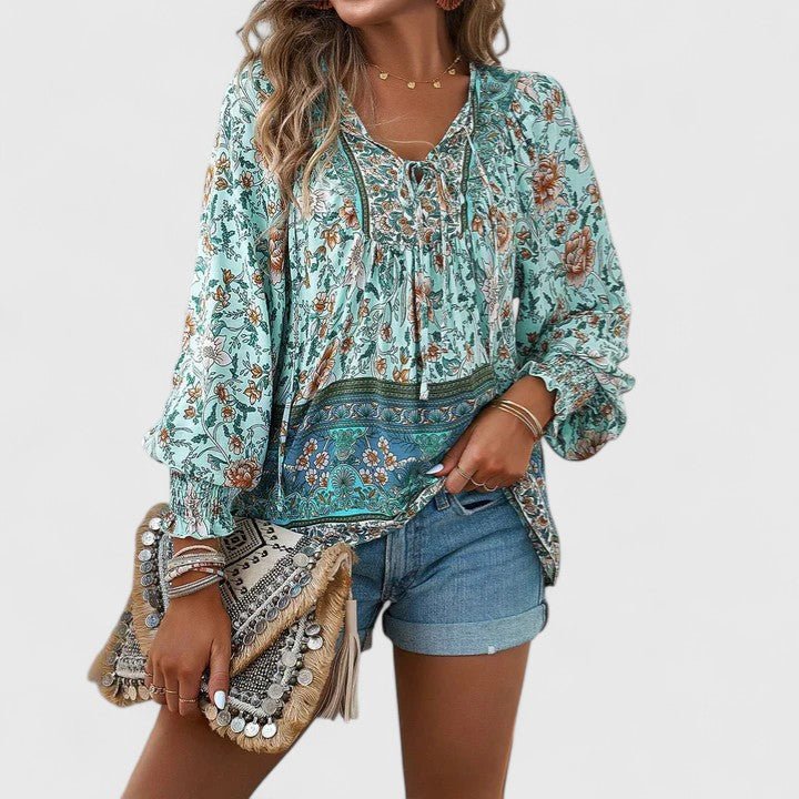 Women’s Floral Puff Sleeve Blouse