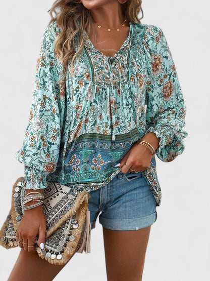 Women’s Floral Puff Sleeve Blouse