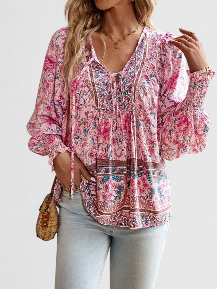 Women’s Floral Puff Sleeve Blouse