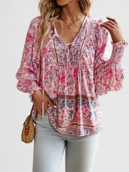 Women’s Floral Puff Sleeve Blouse