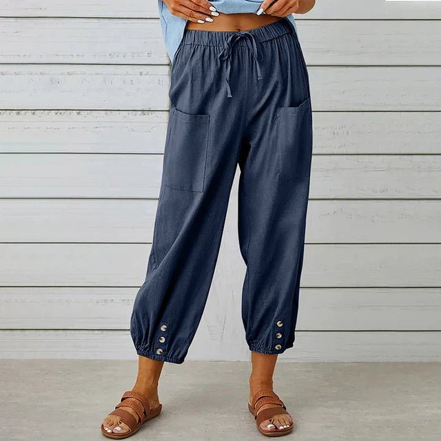 Women’s Boho Cropped Relaxed Trousers
