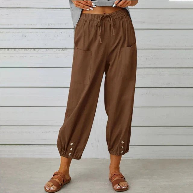 Women’s Boho Cropped Relaxed Trousers