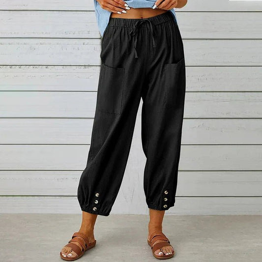 Women’s Boho Cropped Relaxed Trousers