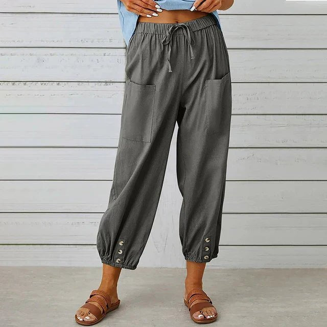 Women’s Boho Cropped Relaxed Trousers