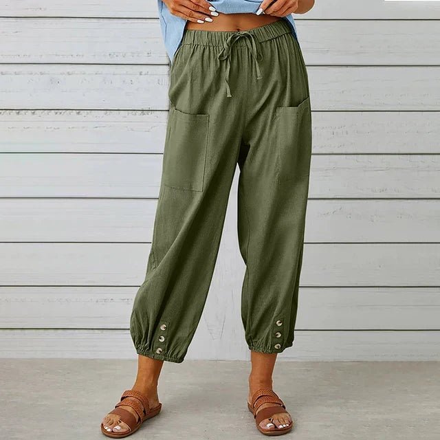 Women’s Boho Cropped Relaxed Trousers