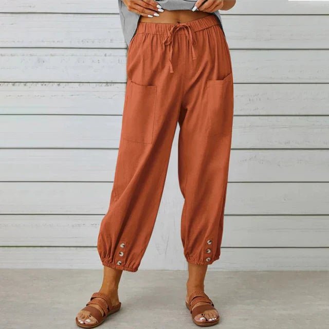 Women’s Boho Cropped Relaxed Trousers