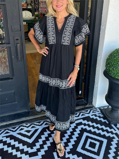 Women's Patchwork Sleeveless Dress