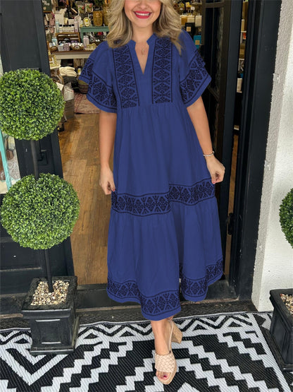 Women's Patchwork Sleeveless Dress