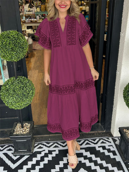 Women's Patchwork Sleeveless Dress