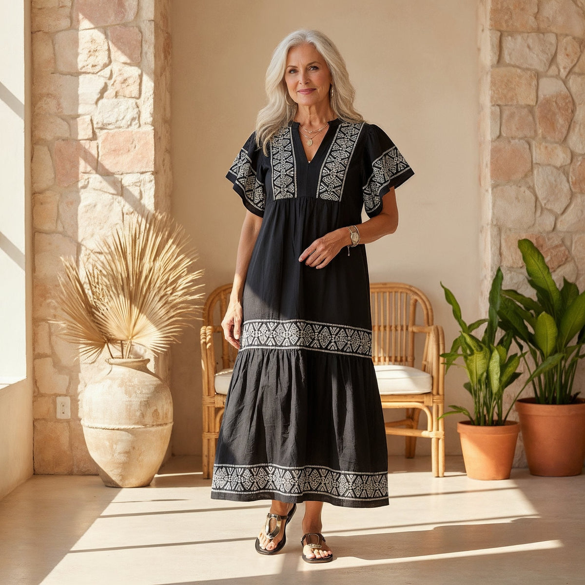 Women's Patchwork Sleeveless Dress