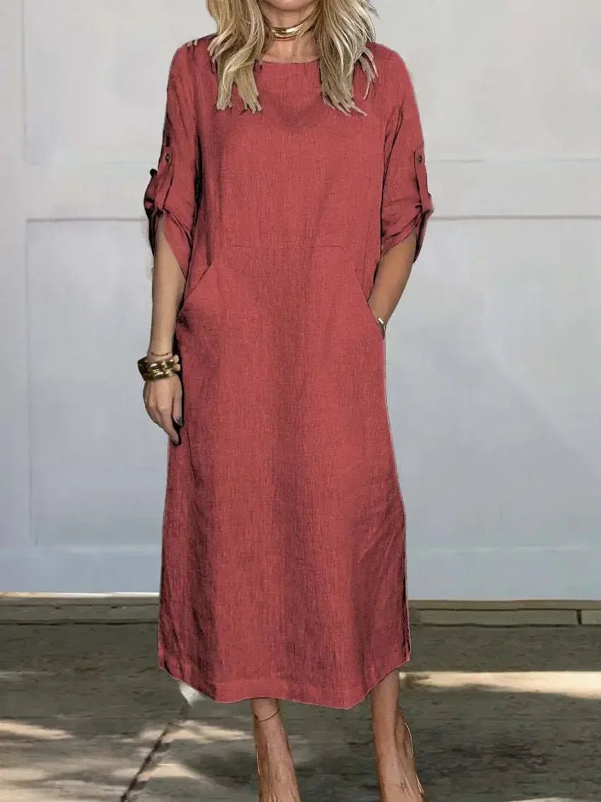 Women's Elegant Boho Midi Dress