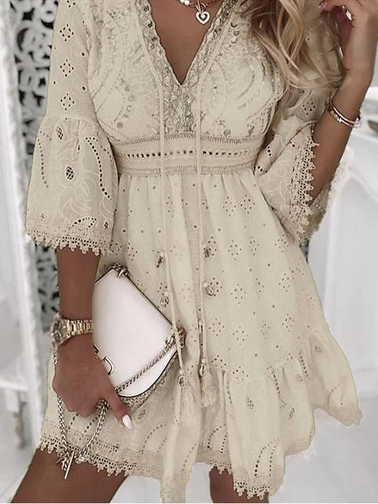 Women's Bell-Sleeve Mini Dress