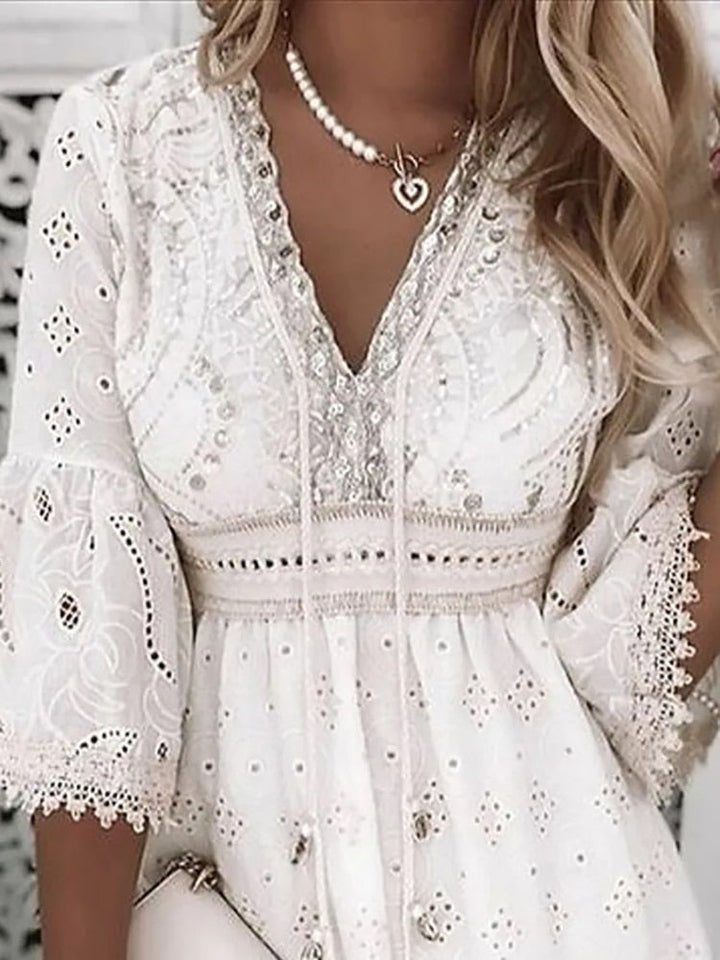 Women's Bell-Sleeve Mini Dress