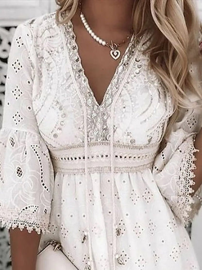 Women's Bell-Sleeve Mini Dress