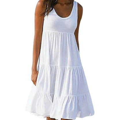 Women's Boho Sleeveless Midi Dress