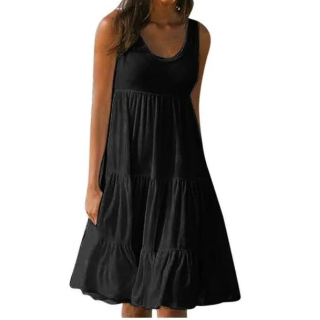 Women's Boho Sleeveless Midi Dress