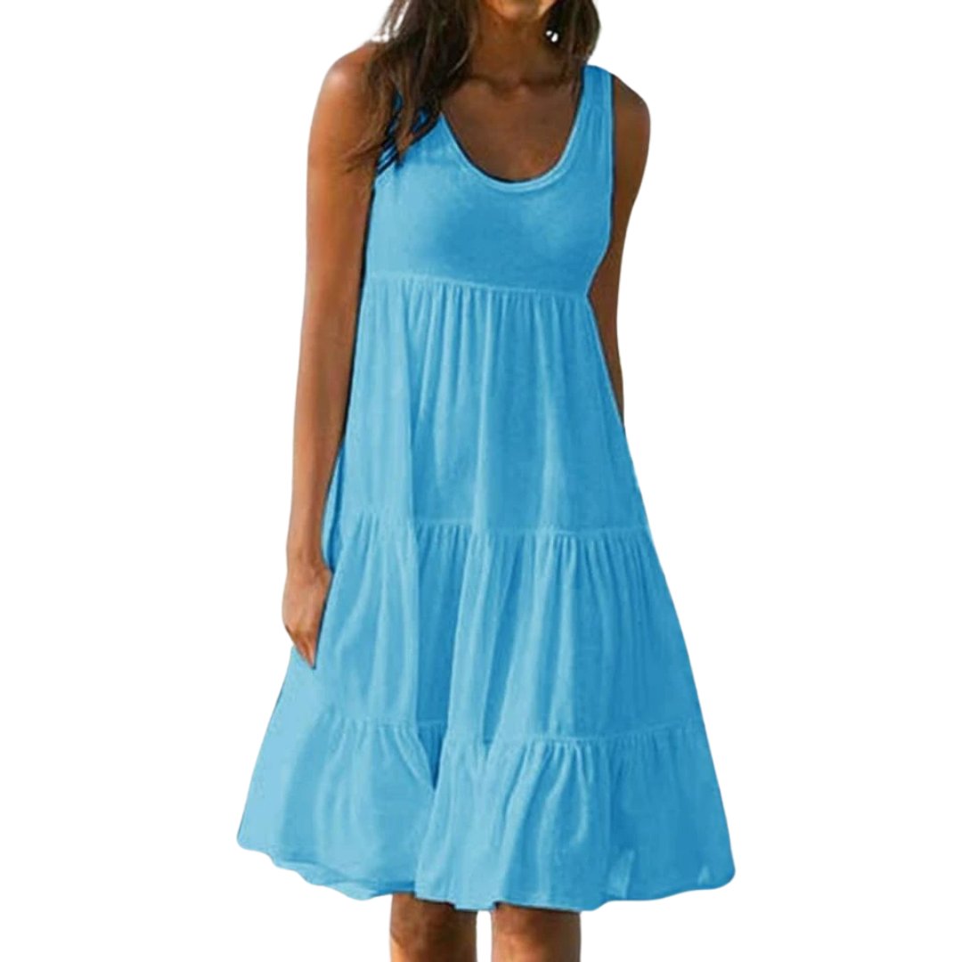 Women's Boho Sleeveless Midi Dress