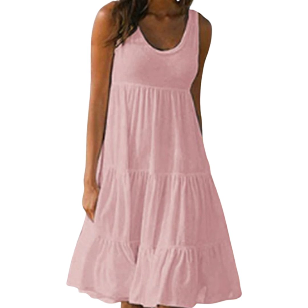 Women's Boho Sleeveless Midi Dress