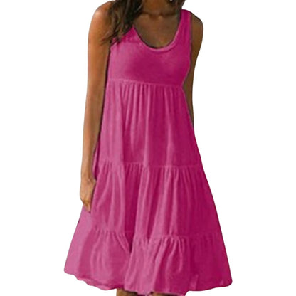 Women's Boho Sleeveless Midi Dress