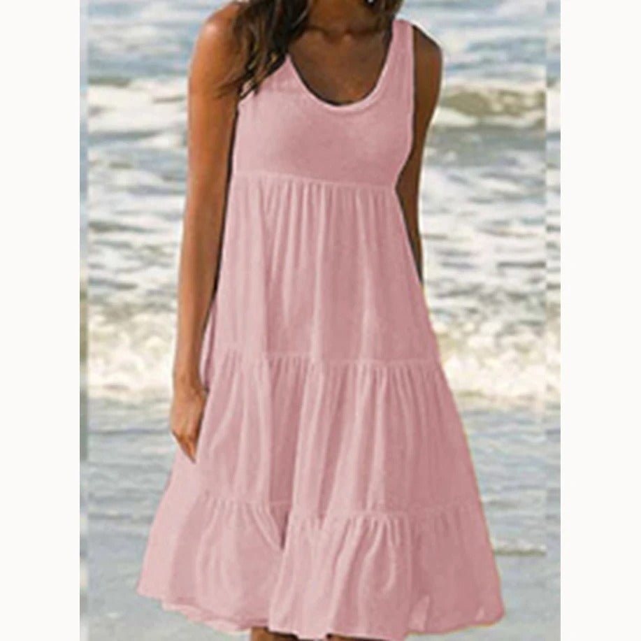 Women's Boho Sleeveless Midi Dress