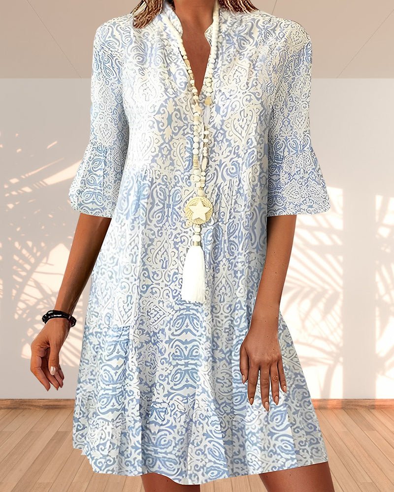 Women's Paisley Swing Midi Dress