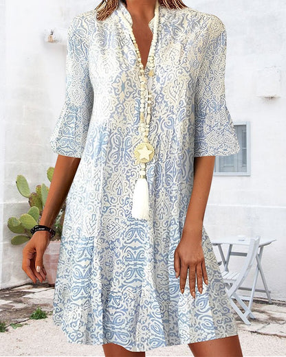 Women's Paisley Swing Midi Dress