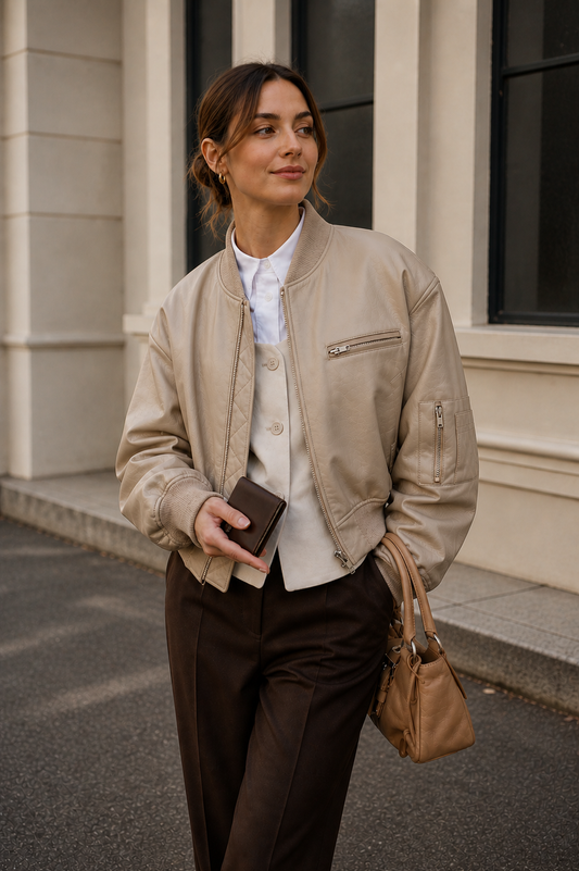 Women's Oversized Classic Bomber Jacket