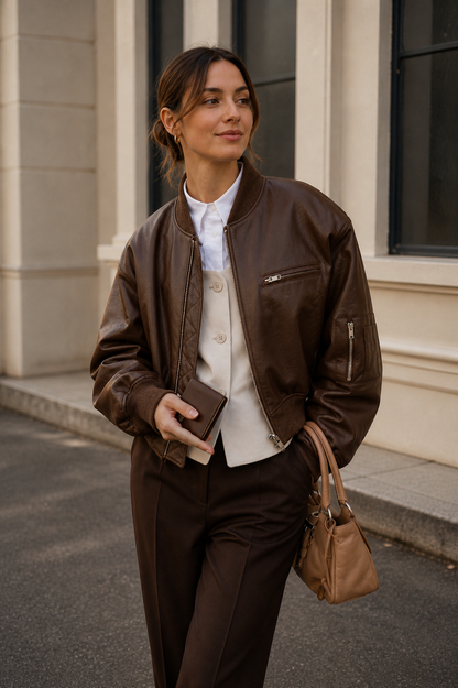 Women's Oversized Classic Bomber Jacket