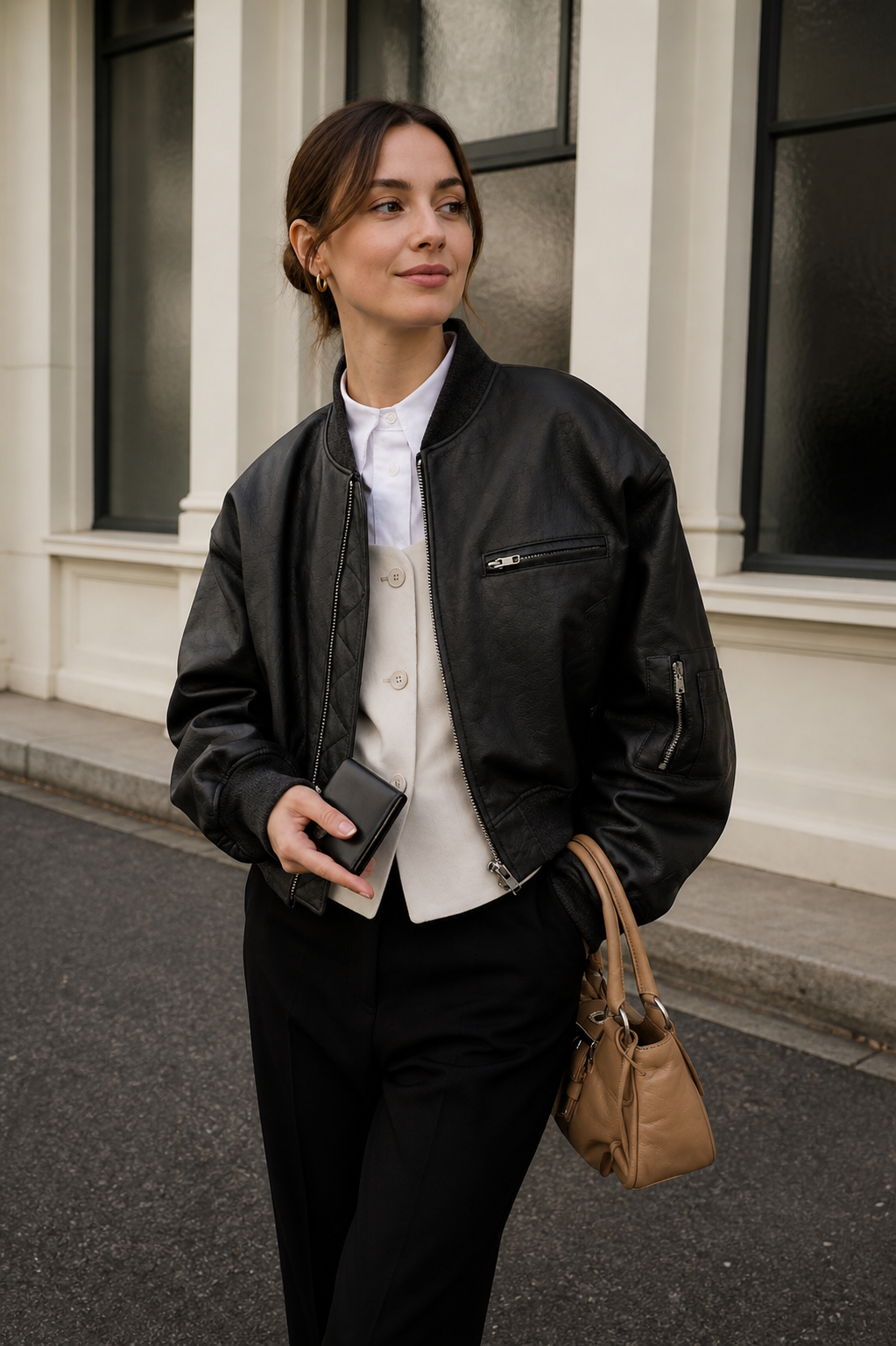 Women's Oversized Classic Bomber Jacket