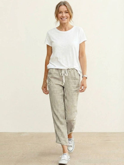 Women's Slim Drawstring Casual Trousers