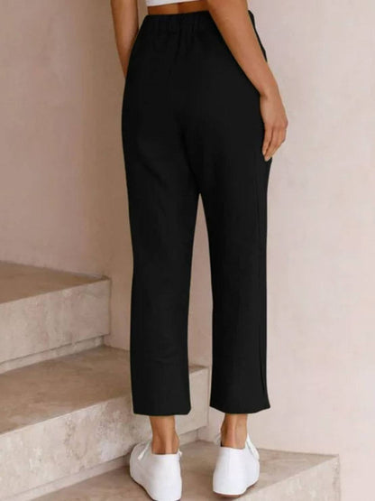 Women's Slim Drawstring Casual Trousers