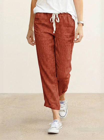 Women's Slim Fit Drawstring Trousers