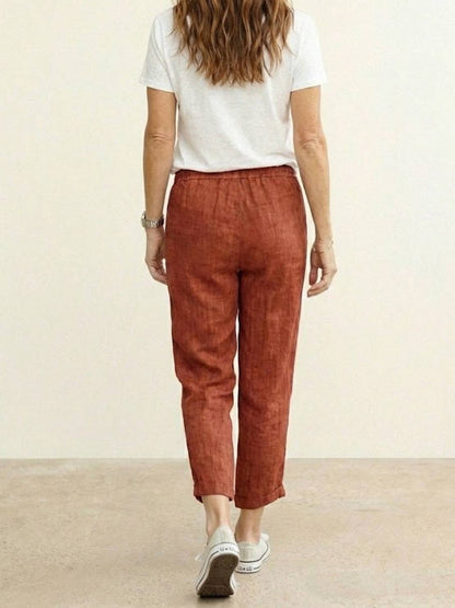 Women's Slim Drawstring Casual Trousers