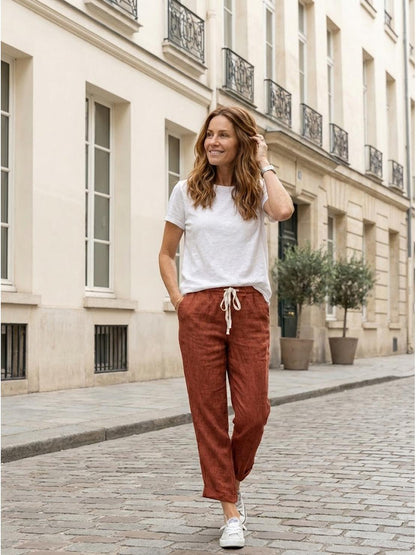 Women's Slim Drawstring Casual Trousers