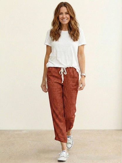 Women's Slim Fit Drawstring Trousers