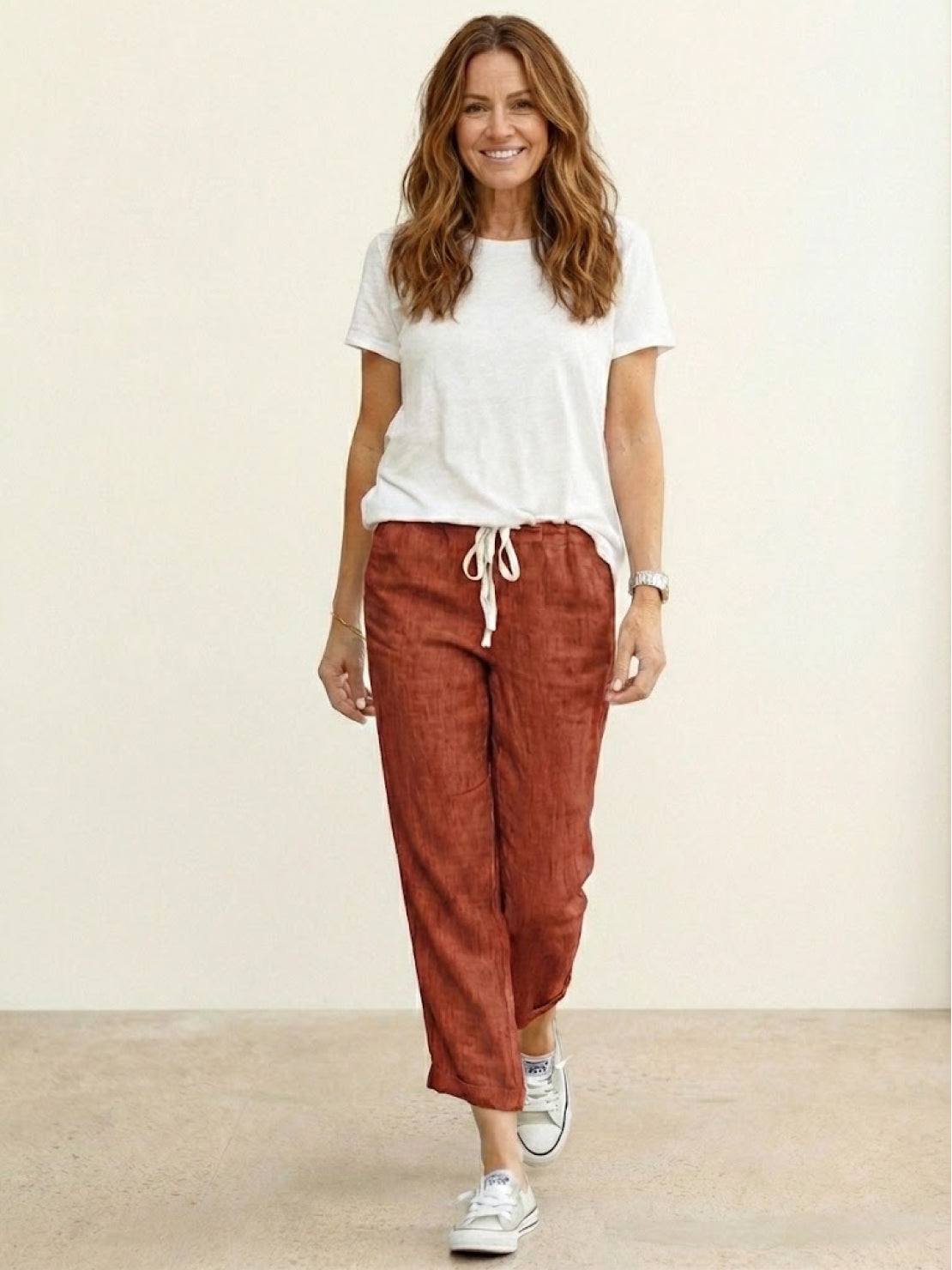 Women's Slim Drawstring Casual Trousers
