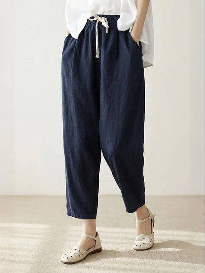 Women's Slim Drawstring Casual Trousers