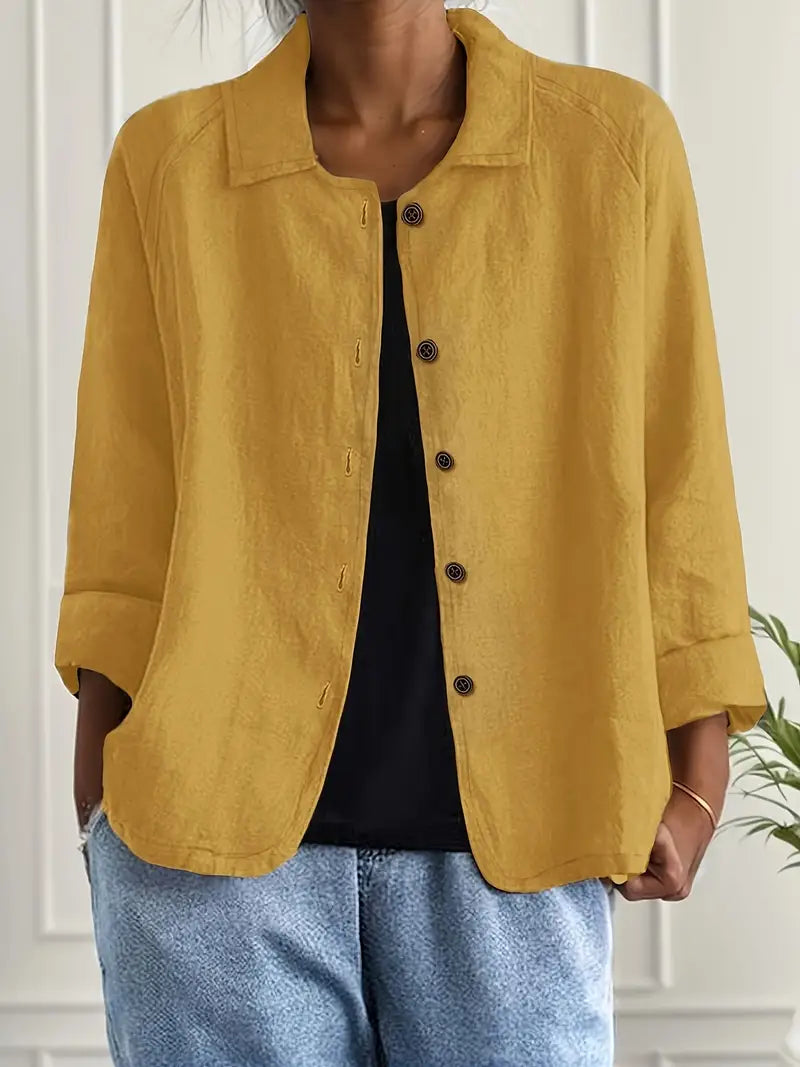 Women's Lightweight Button Casual Jacket