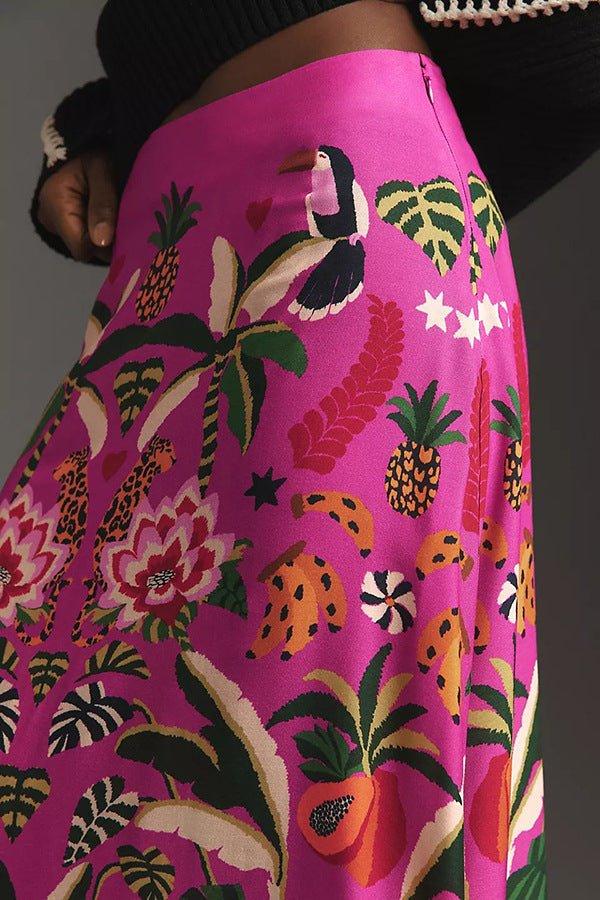 Women's Exotic Print Maxi Skirt