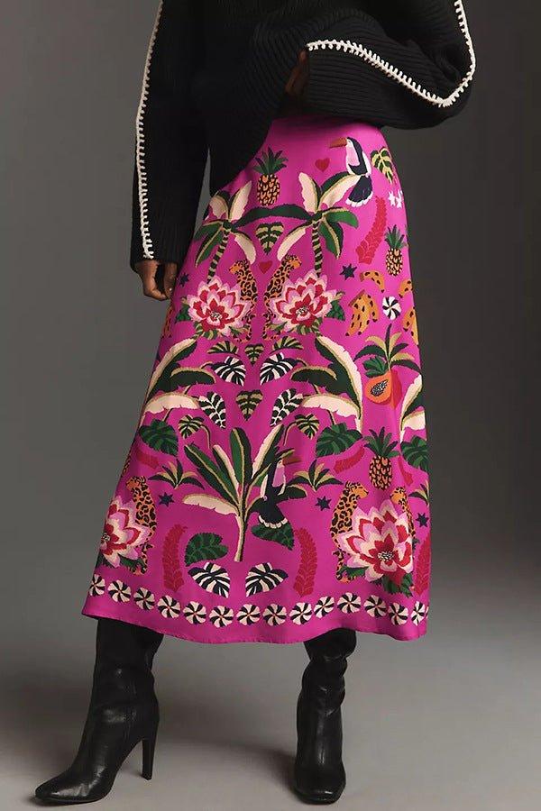 Women's Exotic Print Maxi Skirt