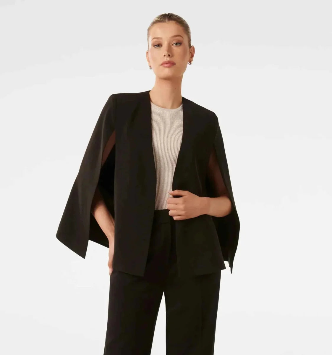 Women's Elegant Cape Sleeve Blazer
