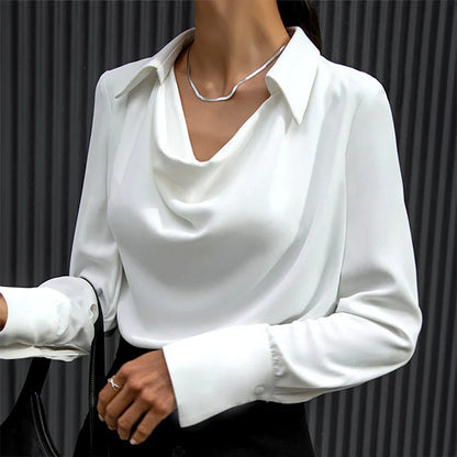 Women’s Long Sleeve Satin Blouse