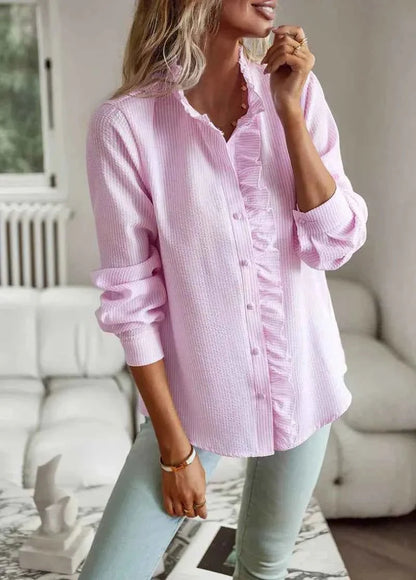 Ruffle Long Sleeve Blouse