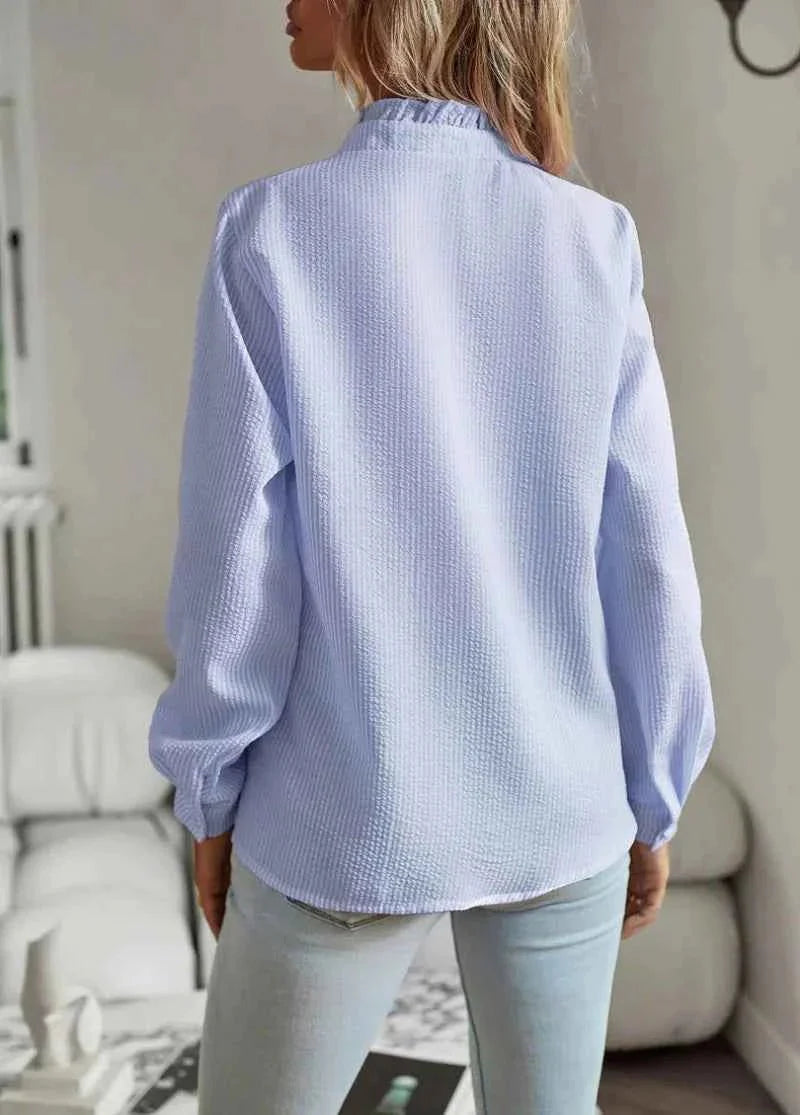 Ruffle Long Sleeve Blouse