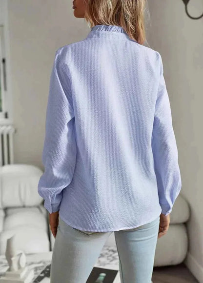 Ruffle Long Sleeve Blouse