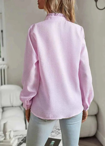 Ruffle Long Sleeve Blouse