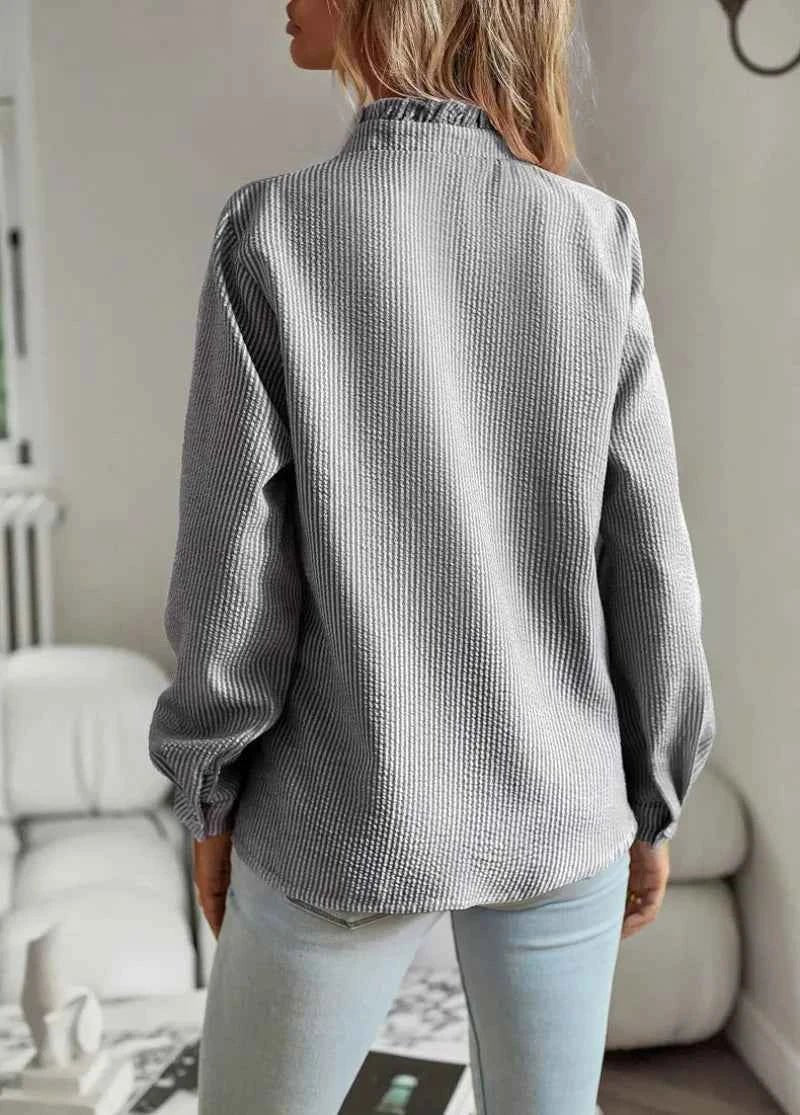 Ruffle Long Sleeve Blouse