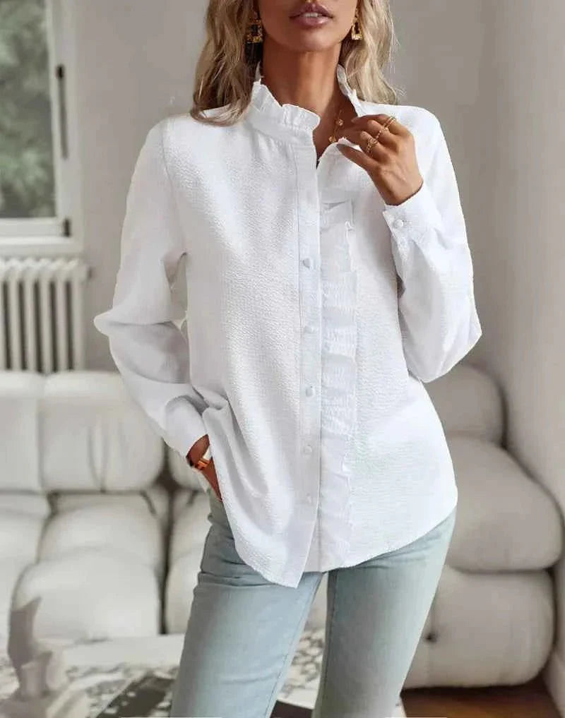 Ruffle Long Sleeve Blouse